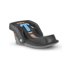 Black UPPAbaby Mesa Infant Car Seat Base with Grey Feet - Front Angle View | Bambi Baby