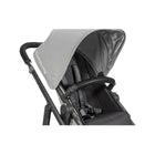 Black Leather Bumper Bar Cover on UPPAbaby Cruz Stroller - Close-Up Detail | Bambi Baby