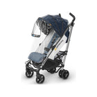 Clear UPPAbaby G-Series Rain Shield on Navy Lightweight Travel Stroller - 3/4 View | Bambi Baby