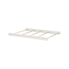Oyster White Wood Full Size Bed Rails with Natural Slats - Overhead Angle View | Bambi Baby