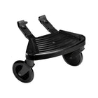 Black Plastic PEG Sibling Rider Board - Angled Top View with Ribbed Standing Platform | Bambi Baby
