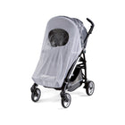 White Soft Mesh PEG Mosquito Net Cover on Stroller - 3/4 Front Angle View | Bambi Baby