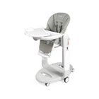 Ice Grey PEG Perego Tatamia Convertible High Chair with Feeding Tray - 3/4 Front Angle | Bambi Baby