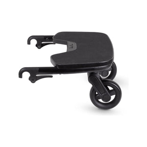 Black Silver Cross Dune Reef Stroller Ride-on-Board - Angled Side View with Clip Attachment | Bambi Baby