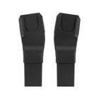 Black Silver Cross Lower Car Seat Adapters Pair - Front View, Travel System Compatible | Bambi Baby