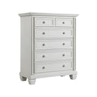 Soho Baby Richmond Oyster White Hardwood 6 Drawer Chest - 3/4 View | Bambi Baby