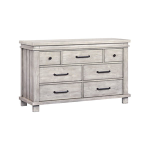 Stone Wash Wood Soho Baby Hampton 7 Drawer Dresser - Angled Right View | Bambi Baby