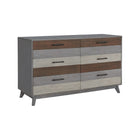 Cômoda Soho Baby Cascade 6 gavetas Multi tom cinza