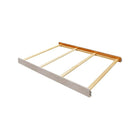 Cobblestone Wood Full Size Bed Rail Kit with Natural Wood Slats - Angled Flat Lay | Bambi Baby