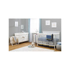 White Sorelle Berkley Elite Complete Nursery Furniture Set - Full Room Styled View | Bambi Baby
