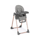 Grey CAM Pappananna Rose Gold Convertible High Chair with Star Print Seat - Front View | Bambi Baby