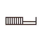 Espresso Wood Sorelle Verona Toddler Guard Rail - Full Length Flat Lay | Bambi Baby
