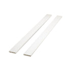 White Wood Sorelle Berkley Adult Bed Conversion Rails Pair - Flat Lay Both Pieces | Bambi Baby