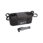 Black BOB Deluxe Handlebar Console with Tire Pump - Contents Laid Out | Bambi Baby