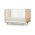dadada Jolly 3-In-1 Convertible Crib, White/Natural