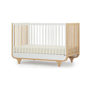 dadada Jolly 3-In-1 Convertible Crib, White/Natural