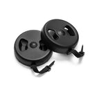 Black Doona Wheel Covers Set - Pair Overhead Flat Lay with Snap Straps | Bambi Baby
