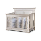 Brushed Ivory Poplar Wood Convertible Crib - Front Three Quarter View | Bambi Baby