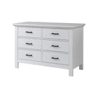 Fawn Baby Yosemite Vintage White 6-Drawer Nursery Dresser - 3/4 Angle View | Bambi Baby