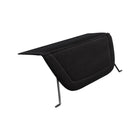 Black Fabric Joolz Aer Leg Rest with Metal Brackets - Angled Underside View | Bambi Baby