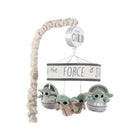 Cream & Grey Star Wars The Child Baby Yoda Musical Crib Mobile - Front View with Velour Arm | Bambi Baby