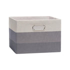 Ombre Gray Foldable Fabric Storage Basket - Angled Side View for Nursery or Playroom | Bambi Baby