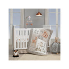 Lambs & Ivy Painted Forest 4-Piece Bedding Set - Nursery Vignette with Crib | Bambi Baby