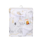 White Winnie the Pooh Minky Sherpa Baby Blanket - Packaged with Satin Bow and Disney Baby Tag | Bambi Baby