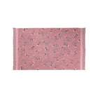 Ash Rose Cotton Washable Nursery Rug - Full Overhead View with Scattered Floral Motif | Bambi Baby