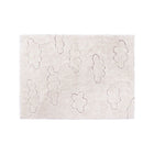 Ivory Cotton RugCycled Washable Clouds Nursery Rug - Top-Down Full View | Bambi Baby