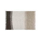 Almond Frost & Charcoal Wool Washable Nursery Rug with Fringe Edges - Top View | Bambi Baby
