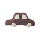 Brown Tufted Cotton Car-Shaped Nursery Cushion - Angled View | Bambi Baby