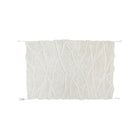 Ivory Wool Washable Nursery Rug - Full Overhead View with Corner Tassels | Bambi Baby