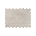 Beige Cotton Biscuit Rug with White Dots - Overhead Flat Lay | Bambi Baby