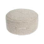 Natural Cotton Pouffe with Braided Handle - Angled Product View | Bambi Baby