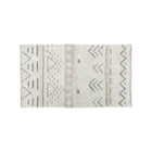 Natural Wool Washable Nursery Rug Lakota Day - Overhead View Showing Full Fringe Edge | Bambi Baby