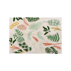 Cream Cotton Washable Rug Botanic Multi-Botanical Leaf Print - Overhead Product Shot | Bambi Baby