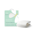 White Lullaby Earth Breathe-Safe Breathable Mini Crib Cover with Packaging - Front Product View | Bambi Baby