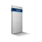 White Moonlight Slumber Little Dreamer Deluxe Twin All Foam Mattress with Blue Product Label - Side Angle | Bambi Baby