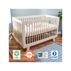 Colchón de cuna Naturepedic 2 en 1 orgánico, transpirable, 252 unidades, de 2 etapas
