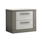 NEST Milano Collection Nightstand in Elephant Grey and White