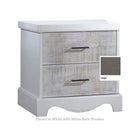 NEST Matisse Collection Nightstand in Grigio and White Bark