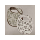 Oilo Safari & Woodland Organic Muslin Baby Bibs 2-Pack - Overhead Styled View | Bambi Baby
