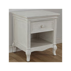 Pali Diamante Vintage White Wood Nightstand - Front View, GREENGUARD Gold Certified | Bambi Baby