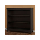 Onyx Wood Marina 3-Shelf Nursery Bookcase Hutch - Front View on Hardwood Floor | Bambi Baby