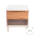Pali Caravaggio White Deluxe Nightstand, GREENGUARD Gold Certified Nursery Furniture | Bambi Baby