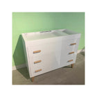 White Solid Beech Wood Changing Tray Mounted on Dresser - Front Side View | Bambi Baby