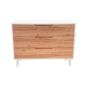 Pali Caravaggio Deluxe 3 Drawer Dresser - White/Biscotti