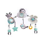 Grey & Mint Tiny Love Magical Tales Stroller Arch with Hedgehog, Deer & Teether Dangles - White Background | Bambi Baby