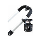 Black Valco Baby Universal Cup Holder Clipped to Stroller Frame - Detail View | Bambi Baby